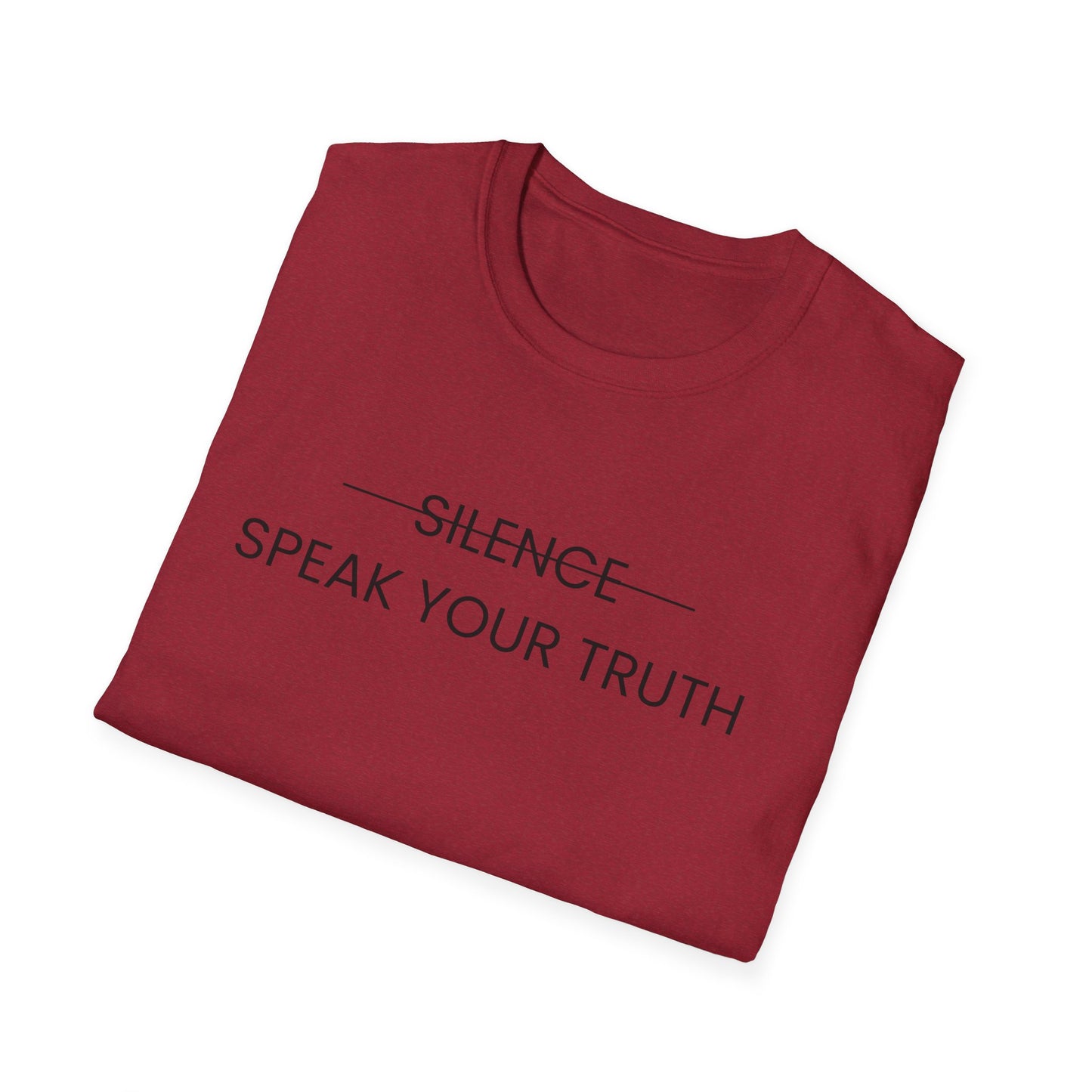 Speak Your Truth Unisex Softstyle T-Shirt (Black Letter)