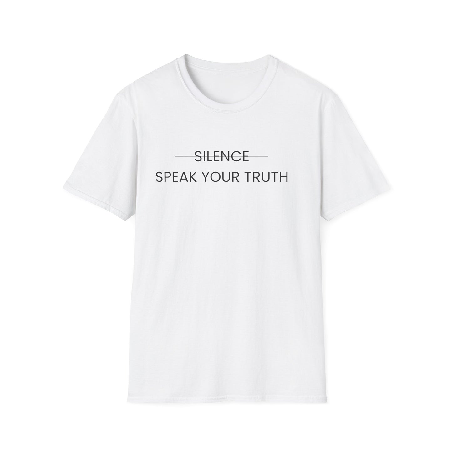 Speak Your Truth Unisex Softstyle T-Shirt (Black Letter)