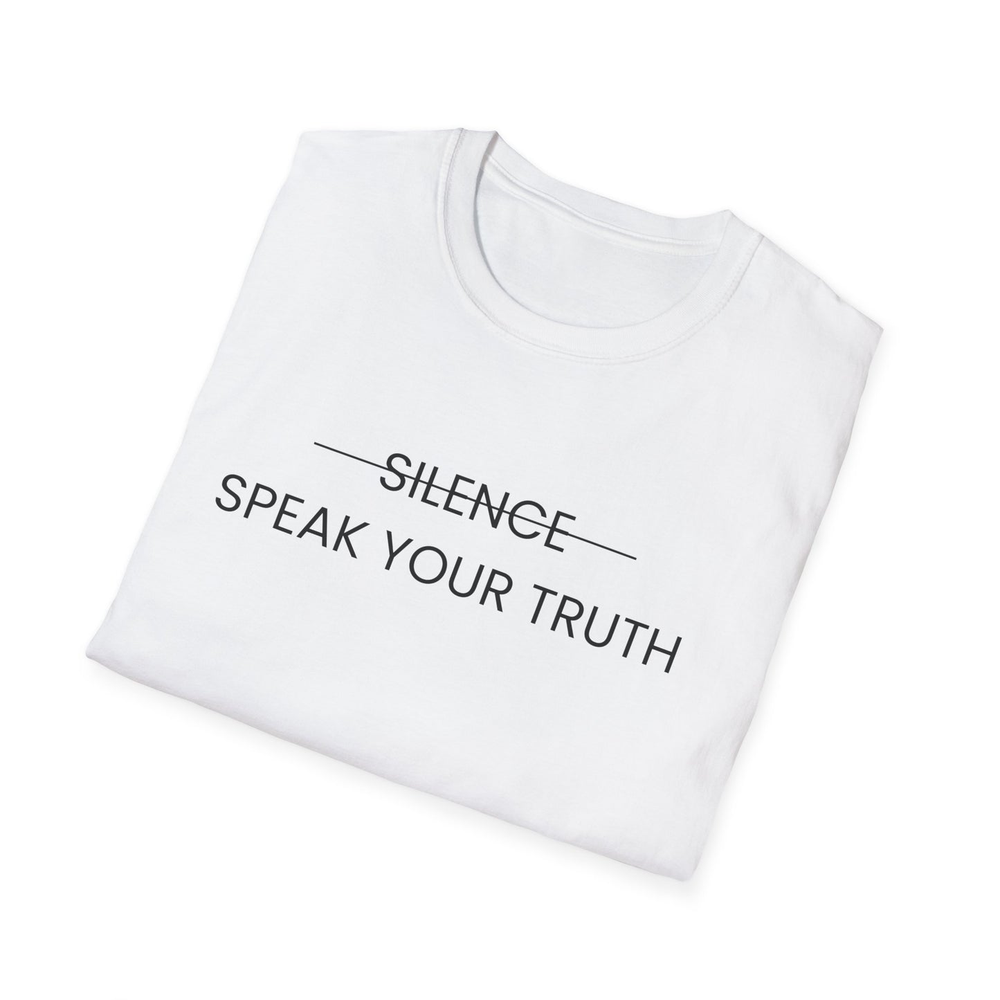 Speak Your Truth Unisex Softstyle T-Shirt (Black Letter)