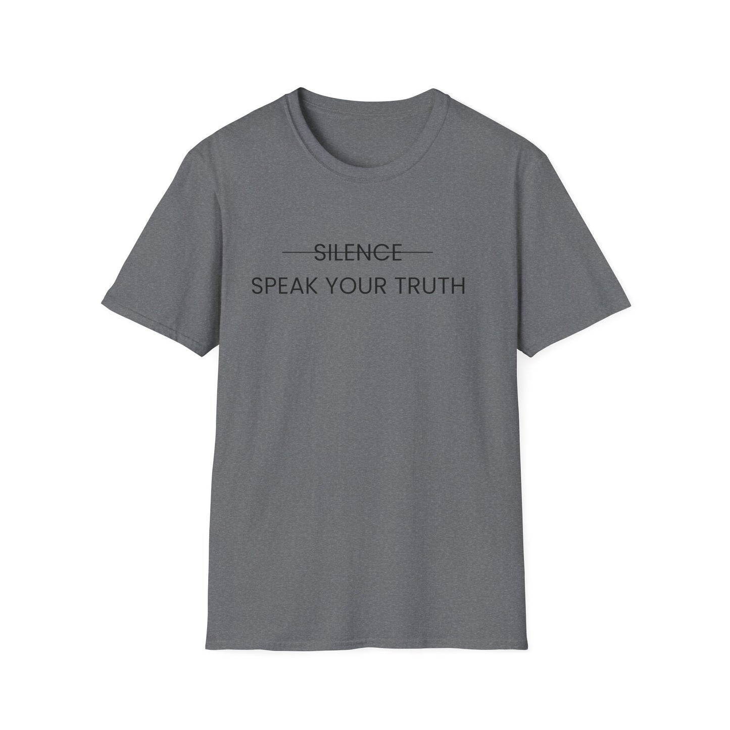 Speak Your Truth Unisex Softstyle T-Shirt (Black Letter)